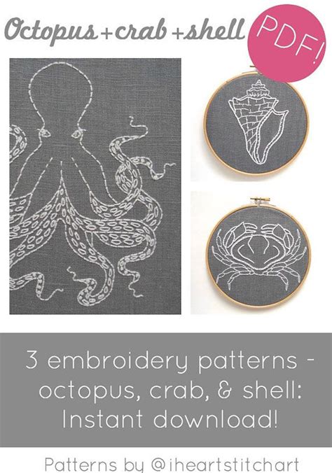 We did not find results for: Sea LIfe Embroidery Patterns, DIY hand embroidery, ocean ...