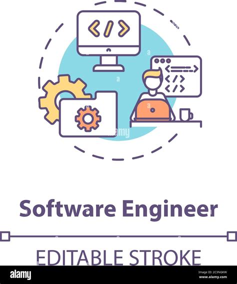 Software Engineer Concept Icon Stock Vector Image And Art Alamy