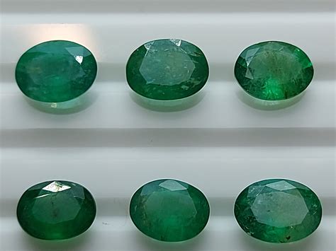 Faceted Emerald Gemstone 6 Piece Lot Untreated Loose Etsy