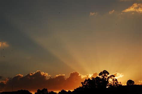 Papel De Parede Luz Solar Panorama Pôr Do Sol Noite Céu Nascer