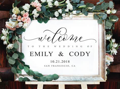 Wedding Welcome Sign Template Wedding Welcome Sign Printable Etsy