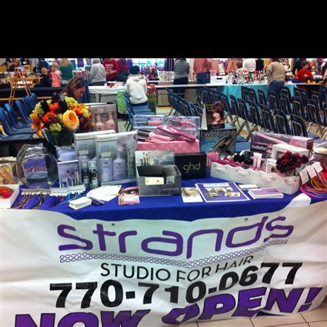 Welcome to sonia's hair studio. My salon's display table at a small trade show. Strands ...