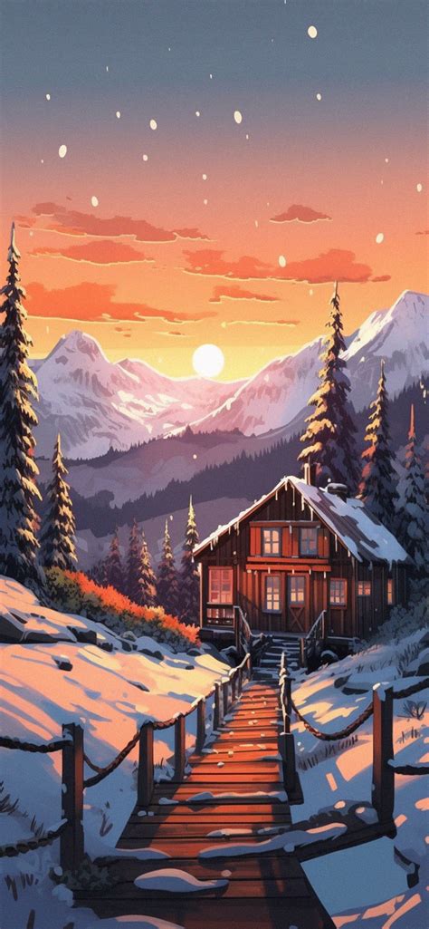 Winter Mountains Cabin Cozy Wallpapers Hd Winter Wallpapers