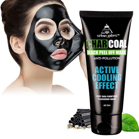 buy urbangabru charcoal peel off mask for men and women removes blackheads and whiteheads