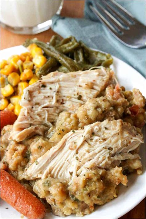 Our best crockpot chicken recipes make weeknight meals a breeze. Crock Pot Chicken and Stuffing - The Cozy Cook