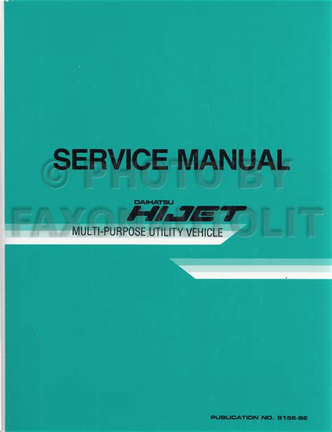 Daihatsu Hijet S40 Workshop Manual