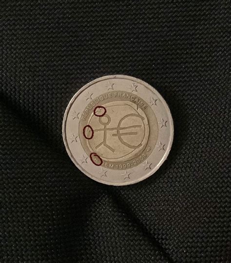 Fehlprägung 2€ Strichmännchen Münzen Numismatik 2 Euro Gedenkmünze