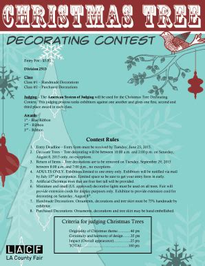 Christmas Tree Judging Criteria Fill Online Printable Fillable Blank PdfFiller
