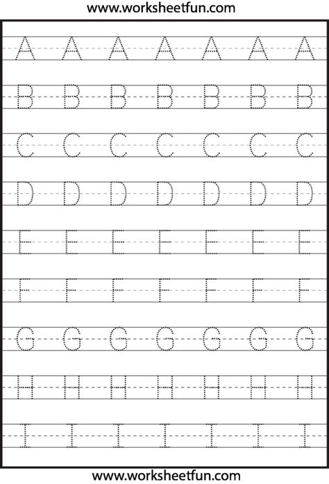 Keeping characters do not start . Alphabet Tracing Handout | AlphabetWorksheetsFree.com