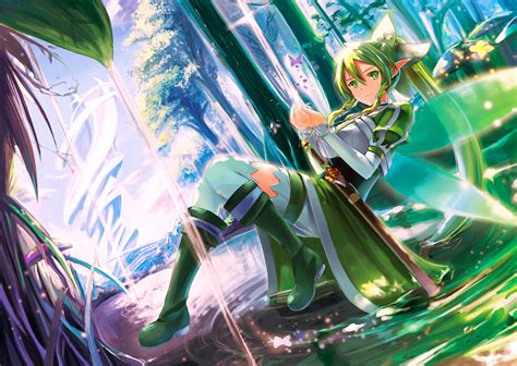 Green Hair Female Anime Character 3d Wallpaper Hd Wallpaper Wallpaper