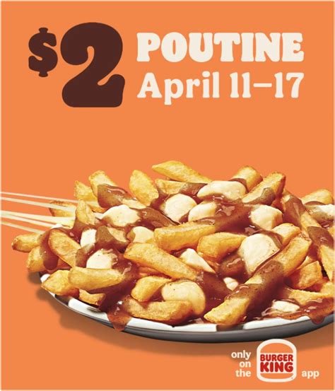 Burger King Canada Enjoy Poutine For 2 Until April 17