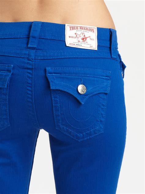 Lyst True Religion Brooklyn Cropped Jeans In Blue