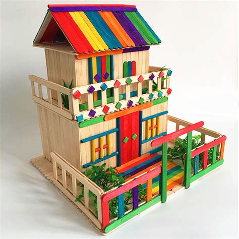 Sturuktur dari stick ice cream 1struktur stick ice cream 3. Ice cream stick wood stick wood strip diy handmade house ...