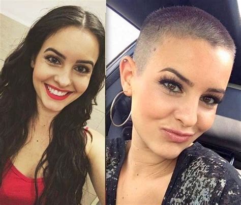 Image May Contain 2 People Selfie And Closeup Buzzed Hair Women Buzzed Hair Shaved Hair