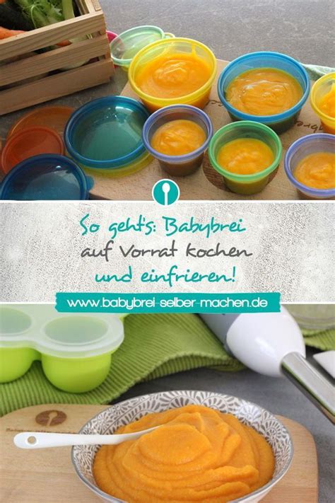 Das spart Zeit und Geld Babybrei auf Vorrat kochen und einfrieren