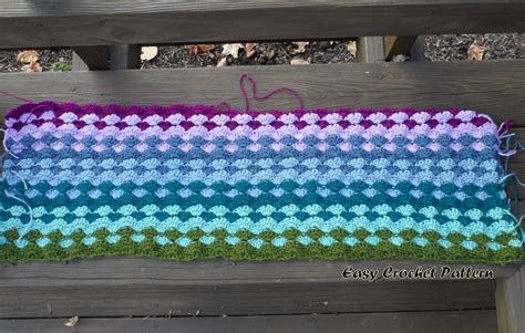 Easy Crochet Pattern Shell Afghan A New Project Started