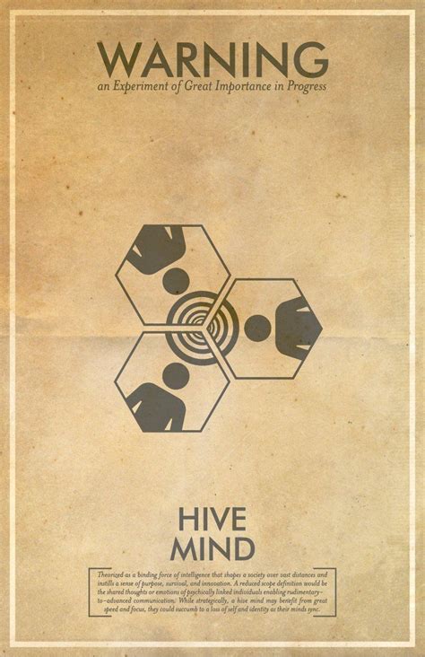 Hive Mind Science Poster Science Illustration Science