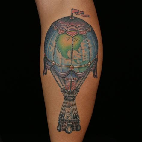 Technicolor Hot Air Balloon Tattoo By Juan Salgado Tatoveringsideer