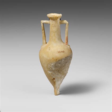 Alabaster Amphoriskos Small Flask Cypriot Hellenistic The