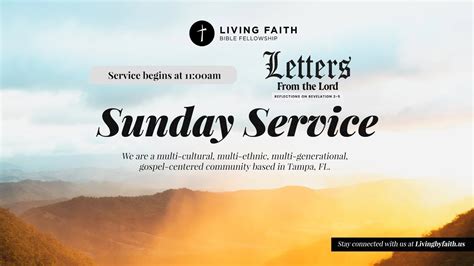 Sunday Service Living Faith Revelation 5 July 12th 2020 Youtube