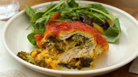 Best Cheesy Broccoli Stuffed Chicken With Tomato Rice Recipes