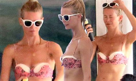 Claudia Schiffer Shows Off Her Physique In Tiny Two Piece In Tuscany