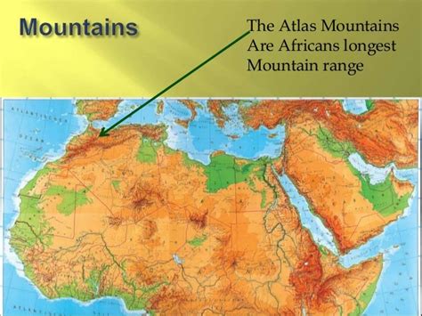 Mountain Ranges Of Africa Map