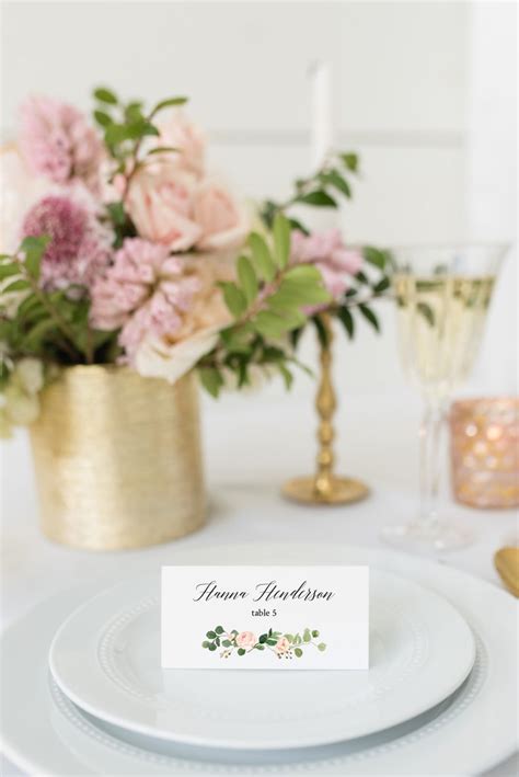 Editable Wedding Place Cards Template Wedding Printable Name Etsy