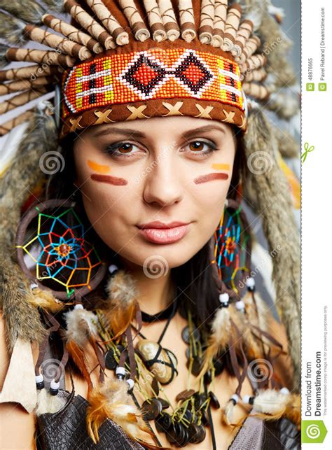 Native American Indian Woman Stock Photo Image 48876665