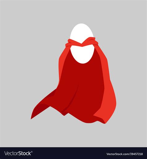 Super Hero Man Or Woman Cape Blowing In Wind Flat Vector Image