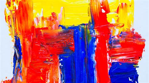 Download Wallpaper 1920x1080 Paint Strokes Colorful Canvas
