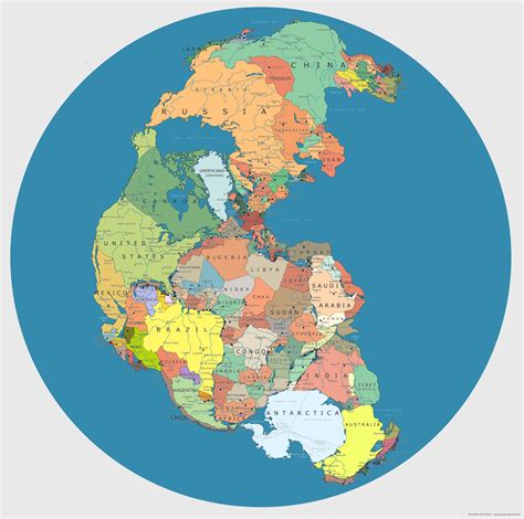 Modern Pangea Map