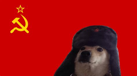 Communist Doge Admires Flag Rpics