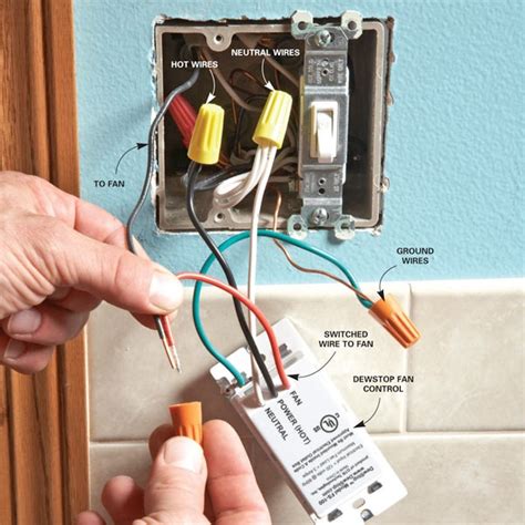 prevent mold   dewstop fan switch bathroom fan home electrical wiring home repair