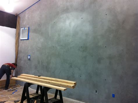 concrete wall finish, DIRECTLY OVER DRYWALL VERY THIN..looks so real - Yelp