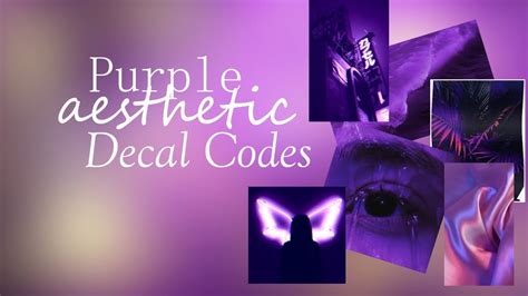 Aesthetic Purple Decal Codes Roblox Harmony Star Youtube