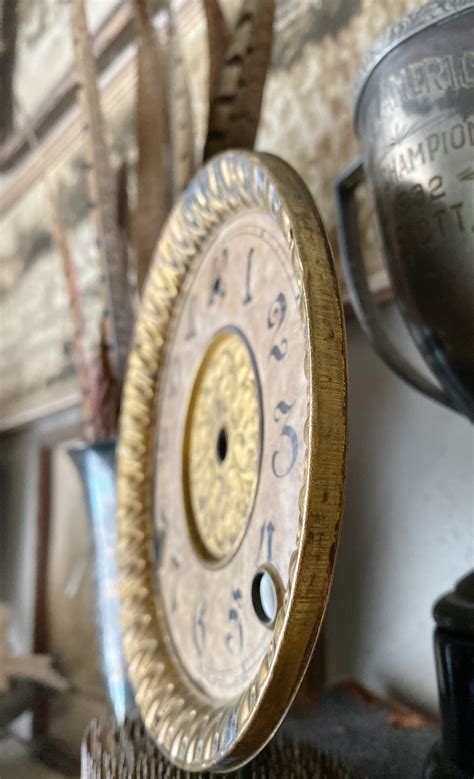 Antique Metal Clock Face Dial Gilbert Farmhouse Decor Industrial