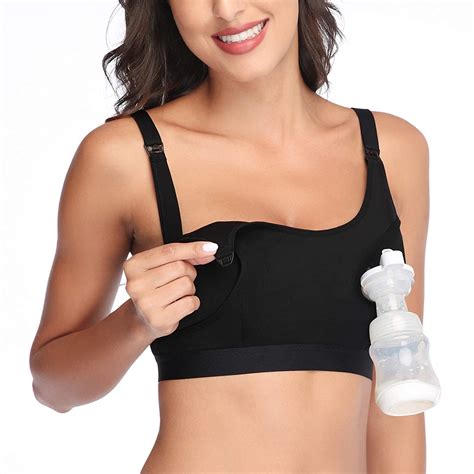 Amazon Com Lupantte Hands Free Pumping Bra Comfortable Breast Pump Bra With Pads Adjustable