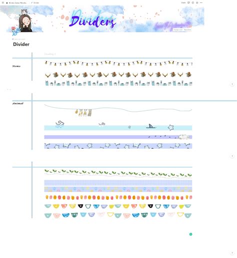 Here Are Dividers To Help You When Decorating The Notion Page Itll