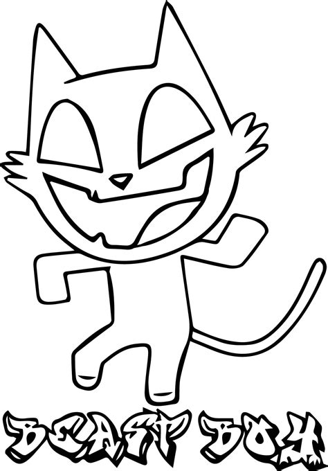 Funny Cat Beast Boy Coloring Page Free Printable Coloring Pages For Kids