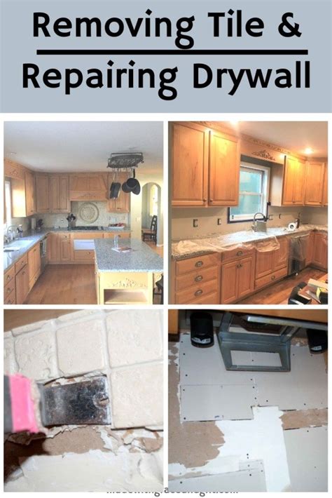 Removing the kitchen tile backsplash is all about technique, precision and patience. Removing Backsplash and Repairing Drywall | Made With ...