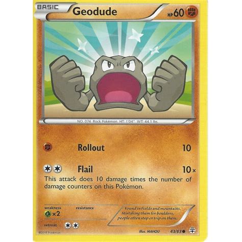 Pokemon Trading Card Game 43 83 Geodude Common Generations