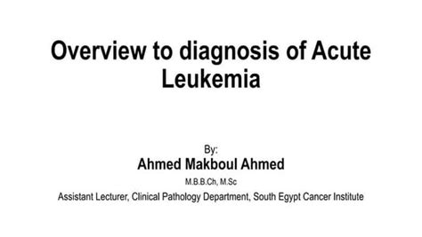 Classification Of Acute Leukemia