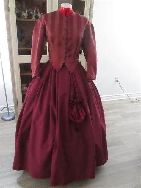 Civil War Women Dress 1860 1865 Women Fashion Size 10 B37 W29 Nb 525 Etsy