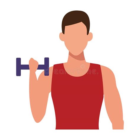 Man Working Out Stock Vector Illustration Of Care Strength 142088780