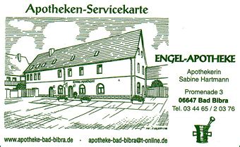 Ich interessiere mich für die notfalldose und die. Servicekarte | Engel-Apotheke in 06647 Bad Bibra