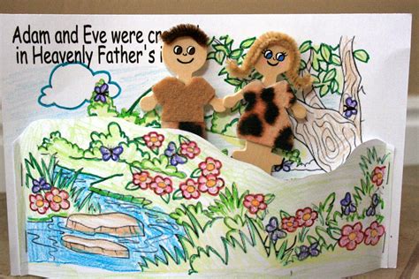 Adam And Eve Stick Puppets This Craft Will Help You Prepare Your Sunday