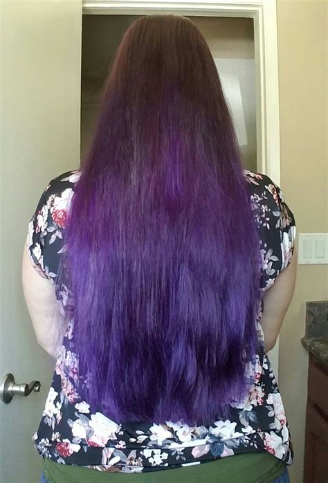 Brown to purple balayage. Purple ombre | Purple balayage, Purple ombre, Hair