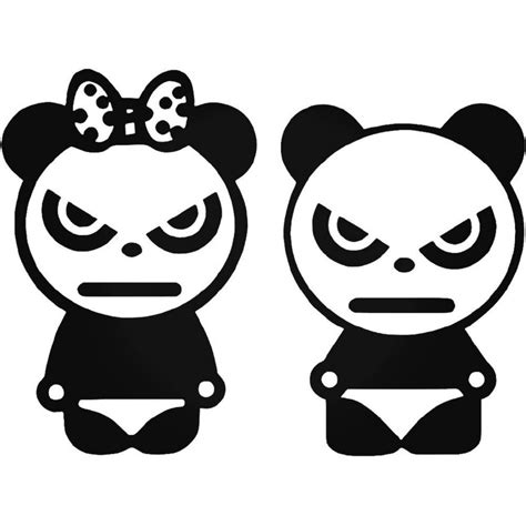 Buy Jdm Angry Pandas Vinyl Decal Sticker Online