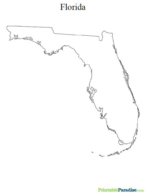 Detailed Florida State Map Printable